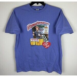 Vintage Y2K 2003 Vitameatavegamin Graphic Promo T-Shirt / Purple / Size Large